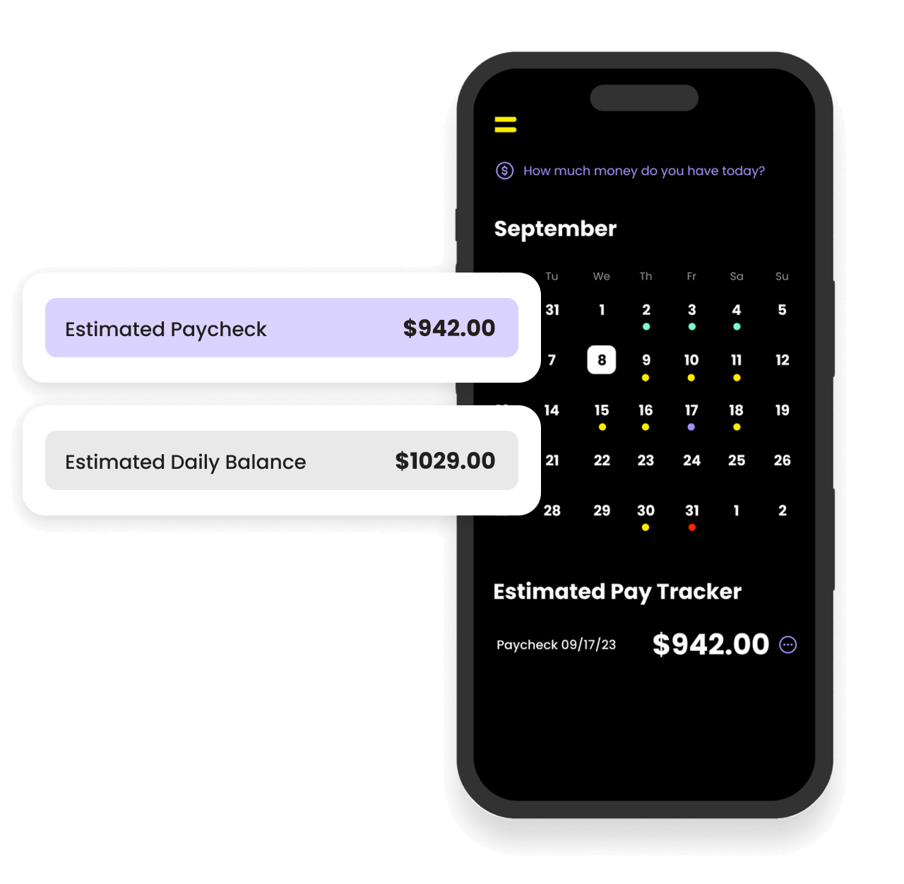Calendar view of your finances